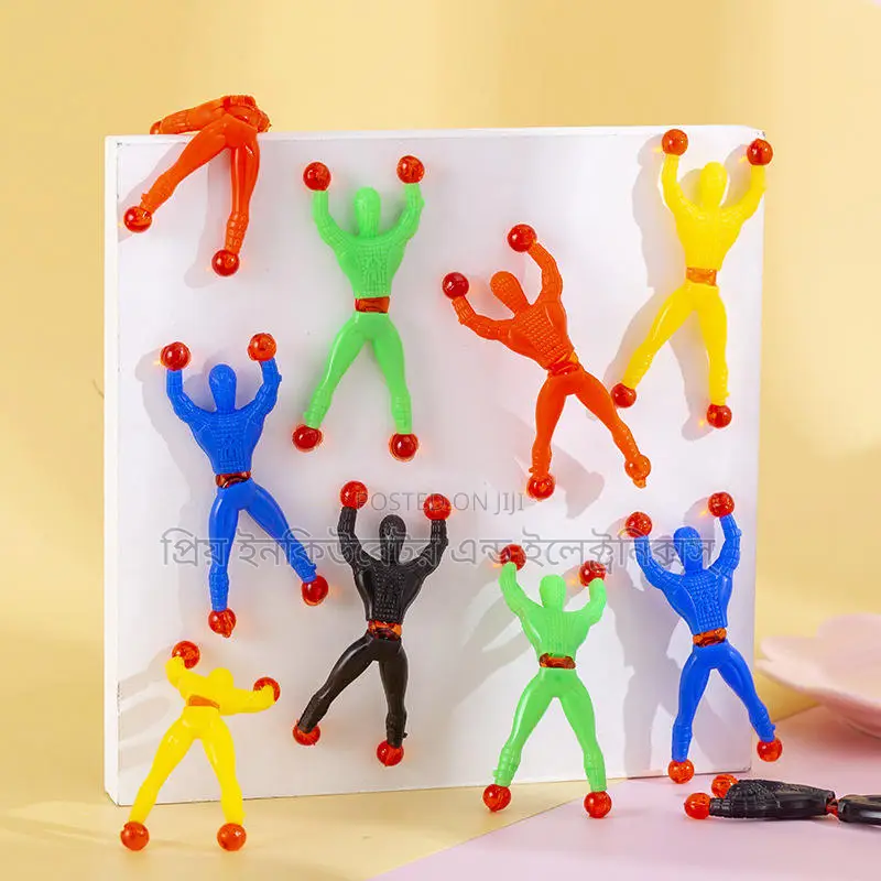 Wall Climbing Man Sticky Spider Man Traditional Toy (5 Pcs) Combo Pack