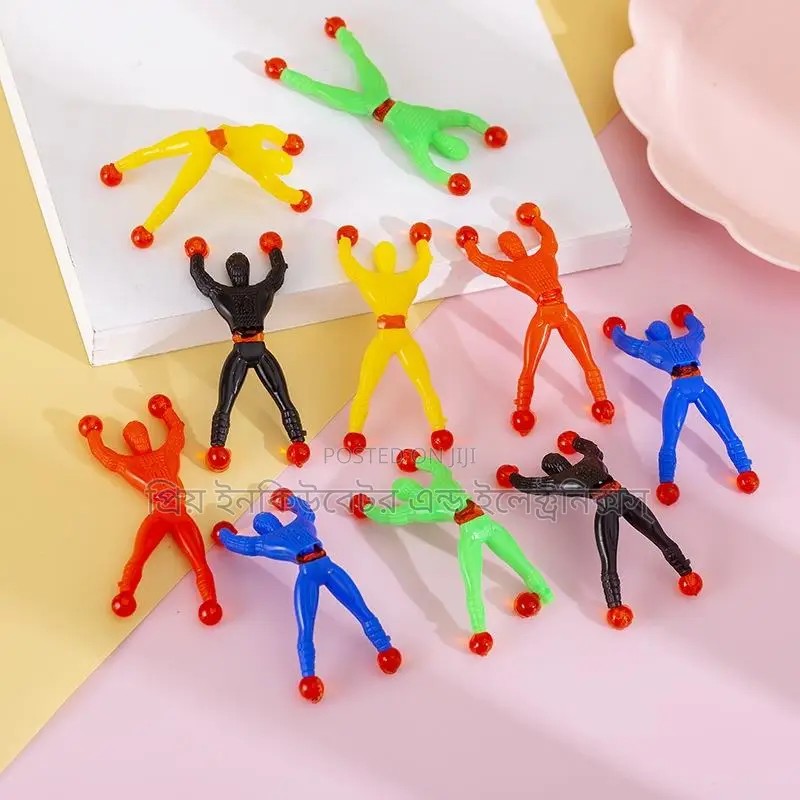 Wall Climbing Man Sticky Spider Man Traditional Toy (5 Pcs) Combo Pack
