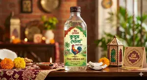 কুসুম দোলা মোরগ মার্ক নারিকেল তেল