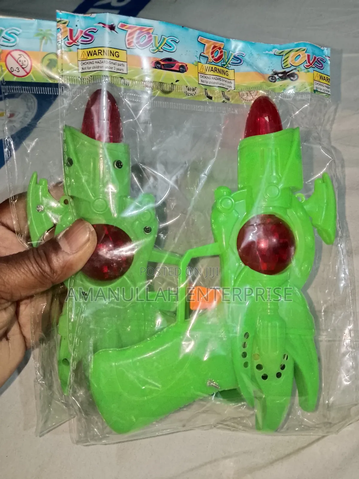 এলইডি স্পেস ওয়ারিয়র টয় গান - বাচ্চাদের জন্য লাইট-আপ টয় ব্লাস্টার (ব্যাটারি নেই)