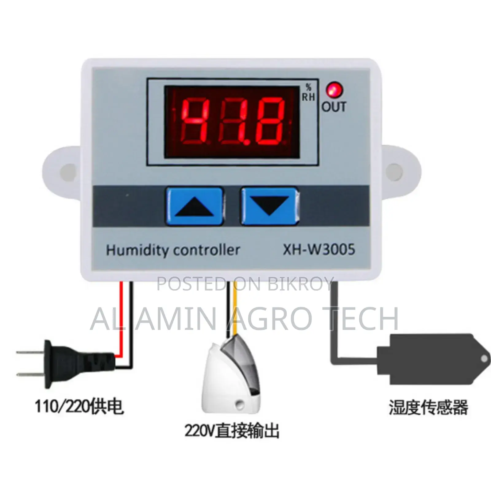 Digital Humidity Controller Xh-W3005 for Incubator