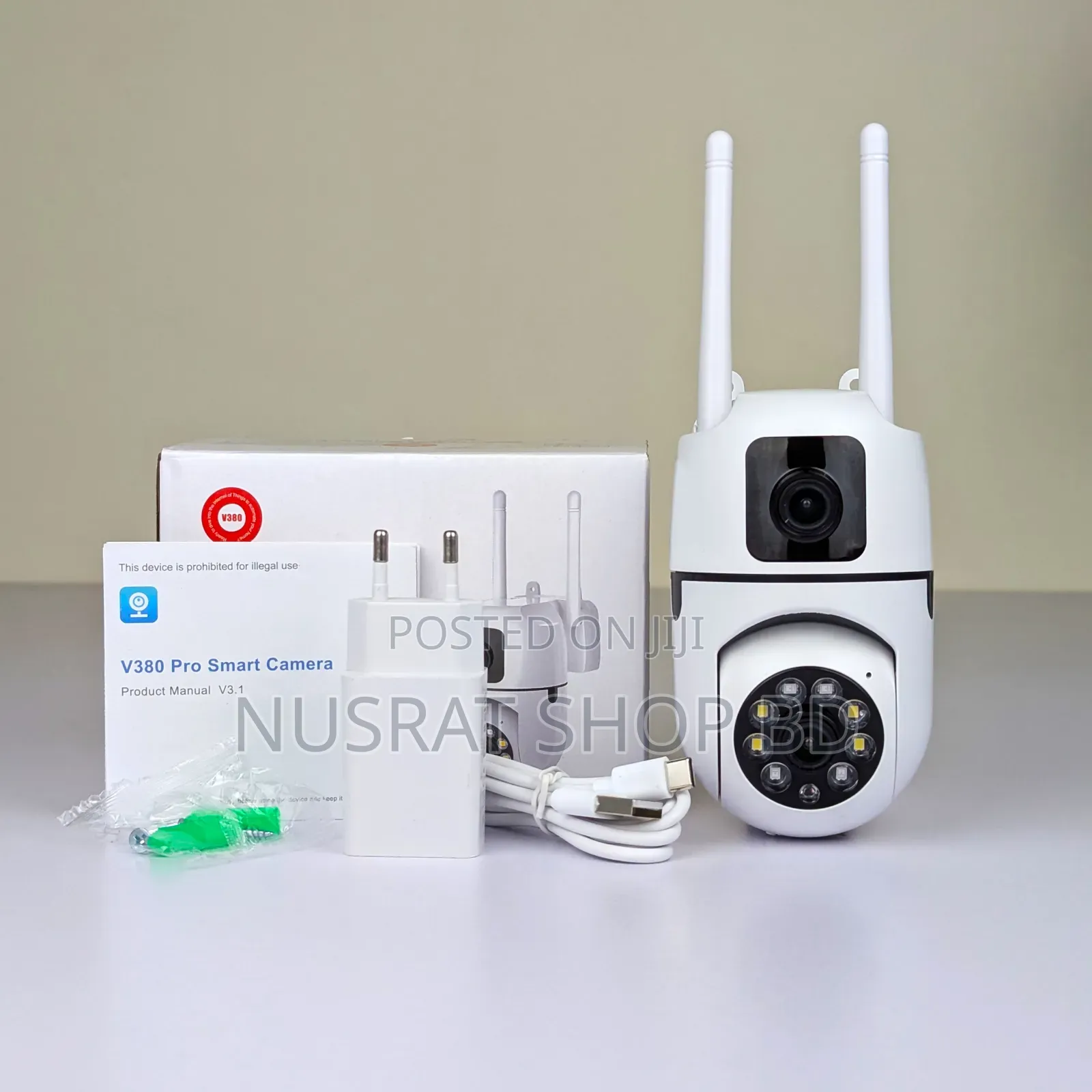 New V380 Mini Indoor PTZ Dual Lens Camera Code:12306