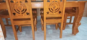 সেগুন কাঠের ডাইনিং টেবিল
