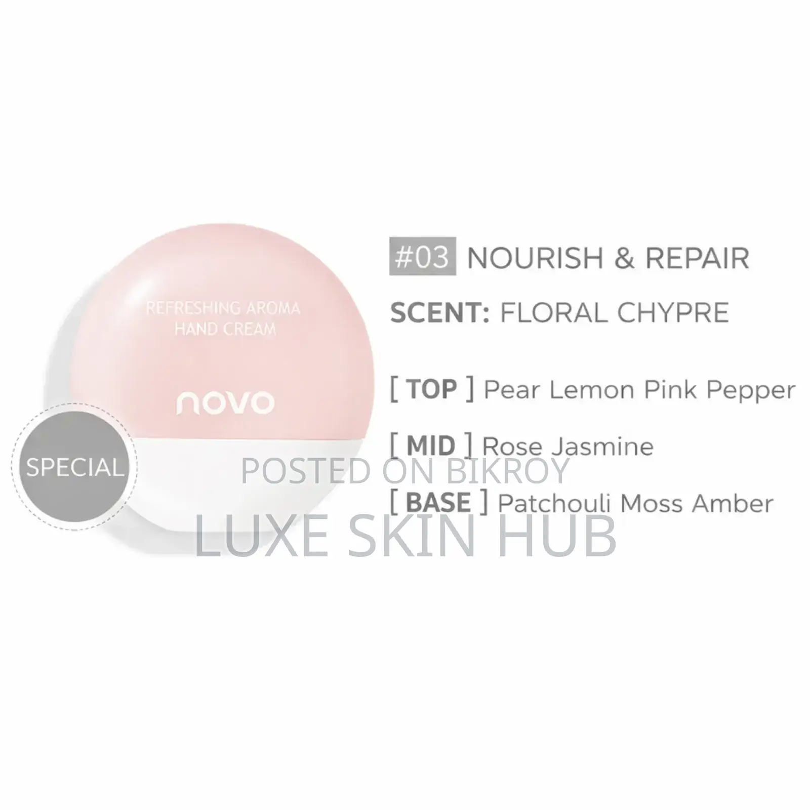 Novo Refreshing Aroma Hand Cream