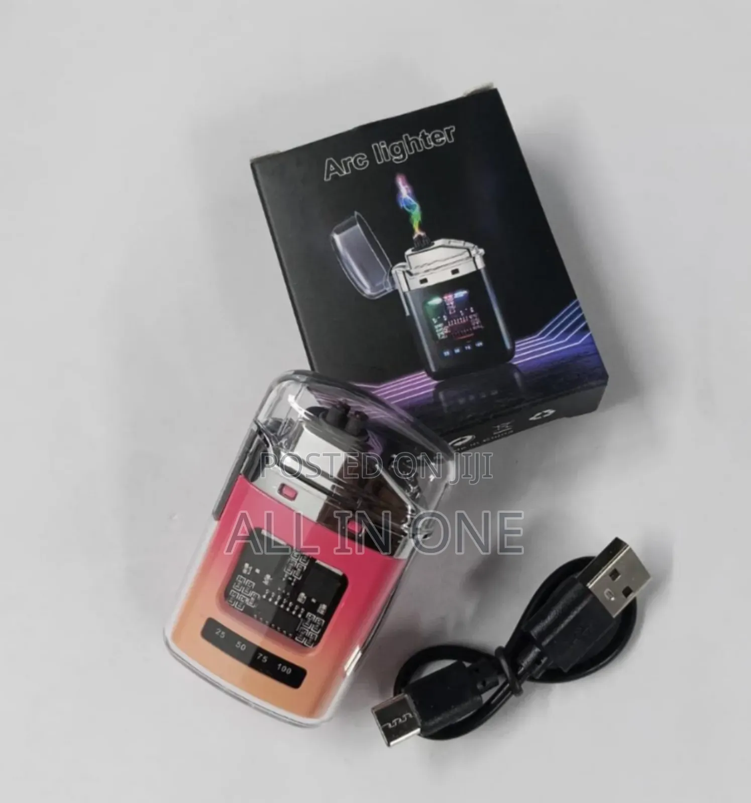 Transparent Double Arc Usb Rechargeable Lighter