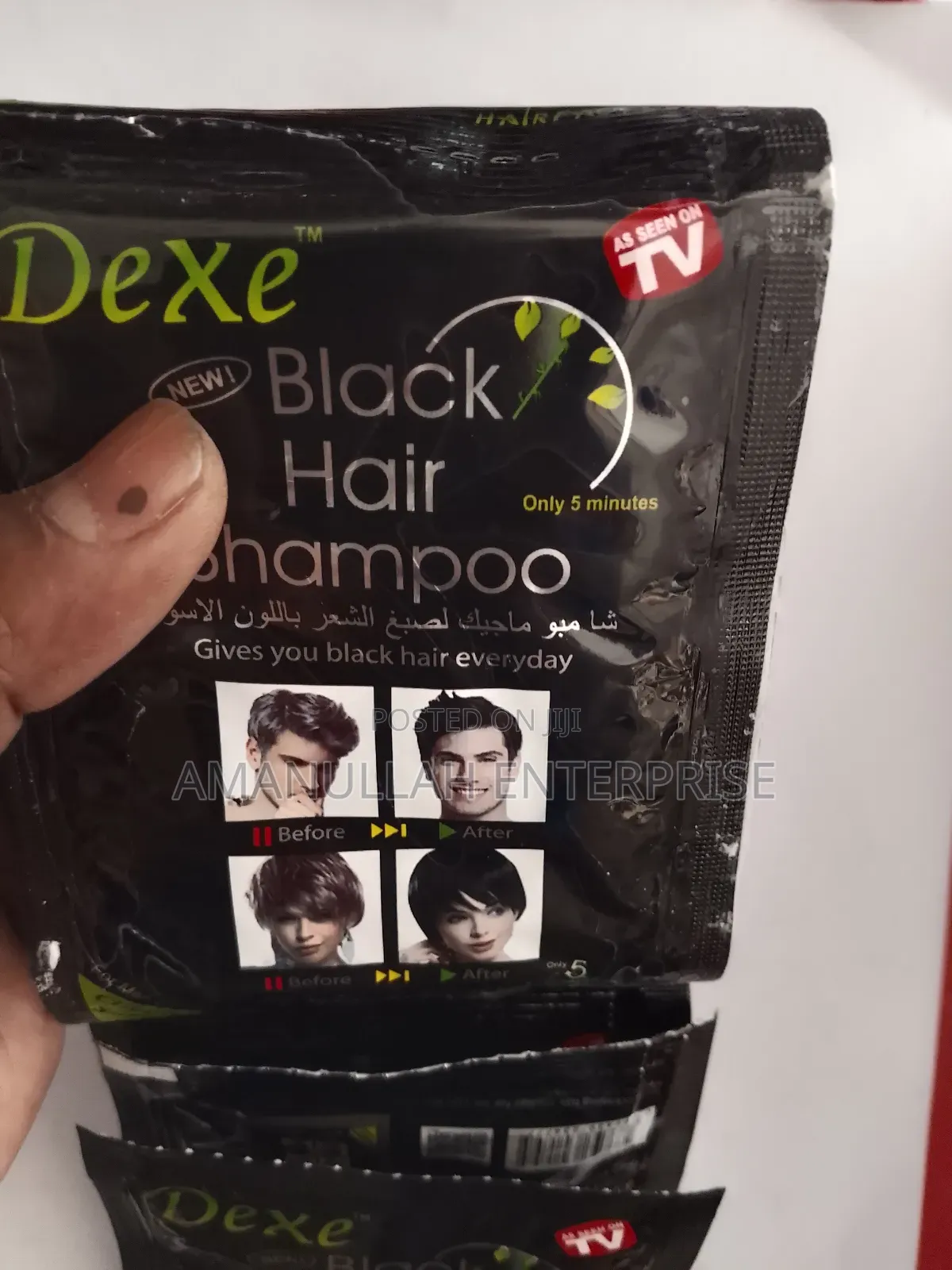 Instant Black Hair Color Shampoo (02 Pack)