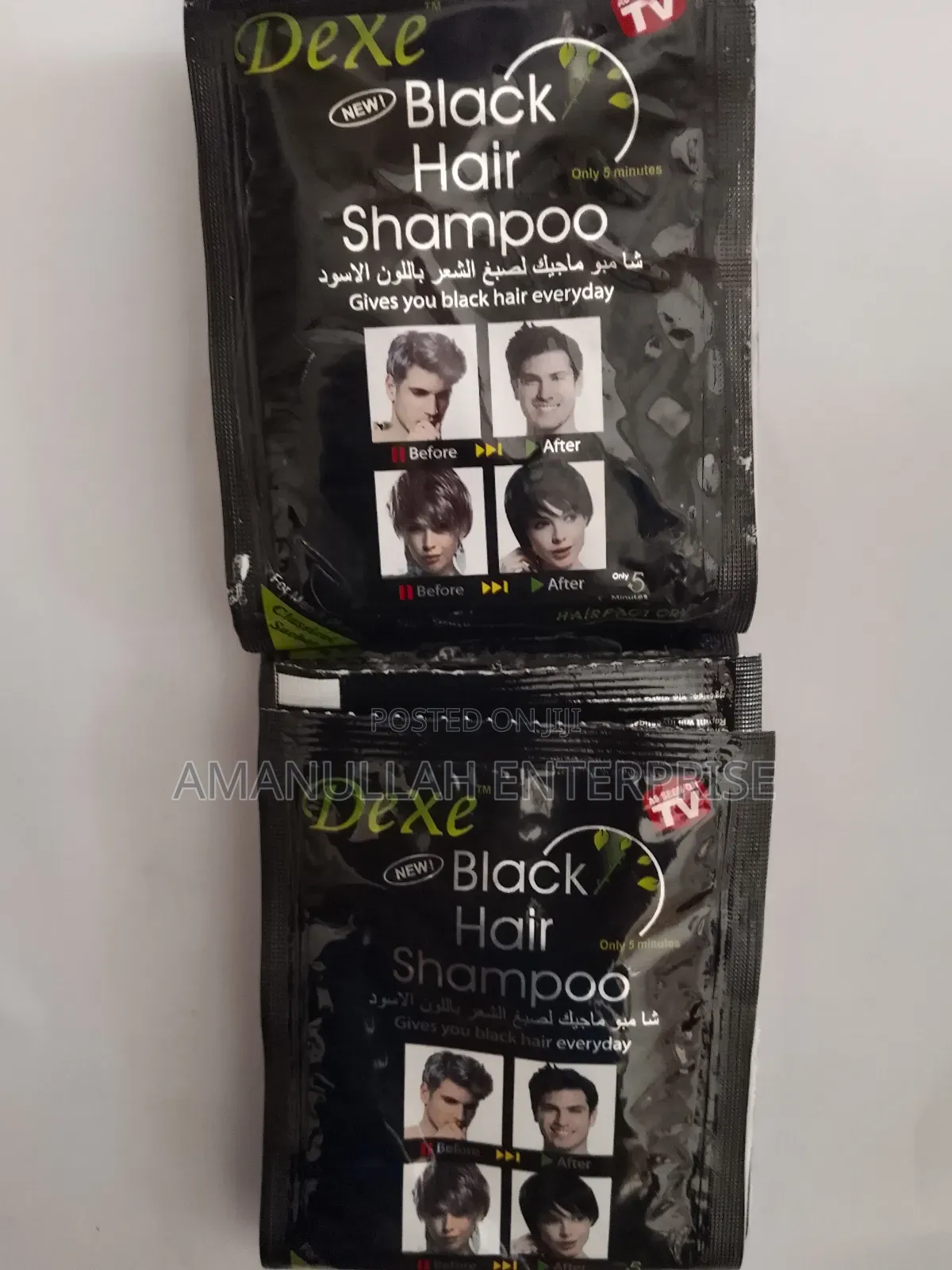 Instant Black Hair Color Shampoo (02 Pack)