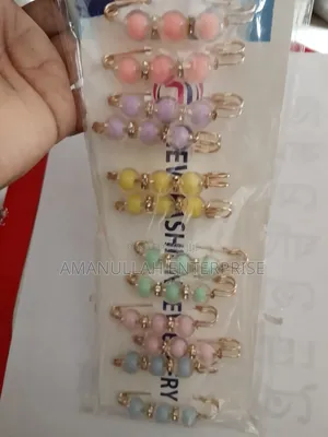 Buy Decorative Faux Pearl Safety Brooch Pins Set (04 Pcs)