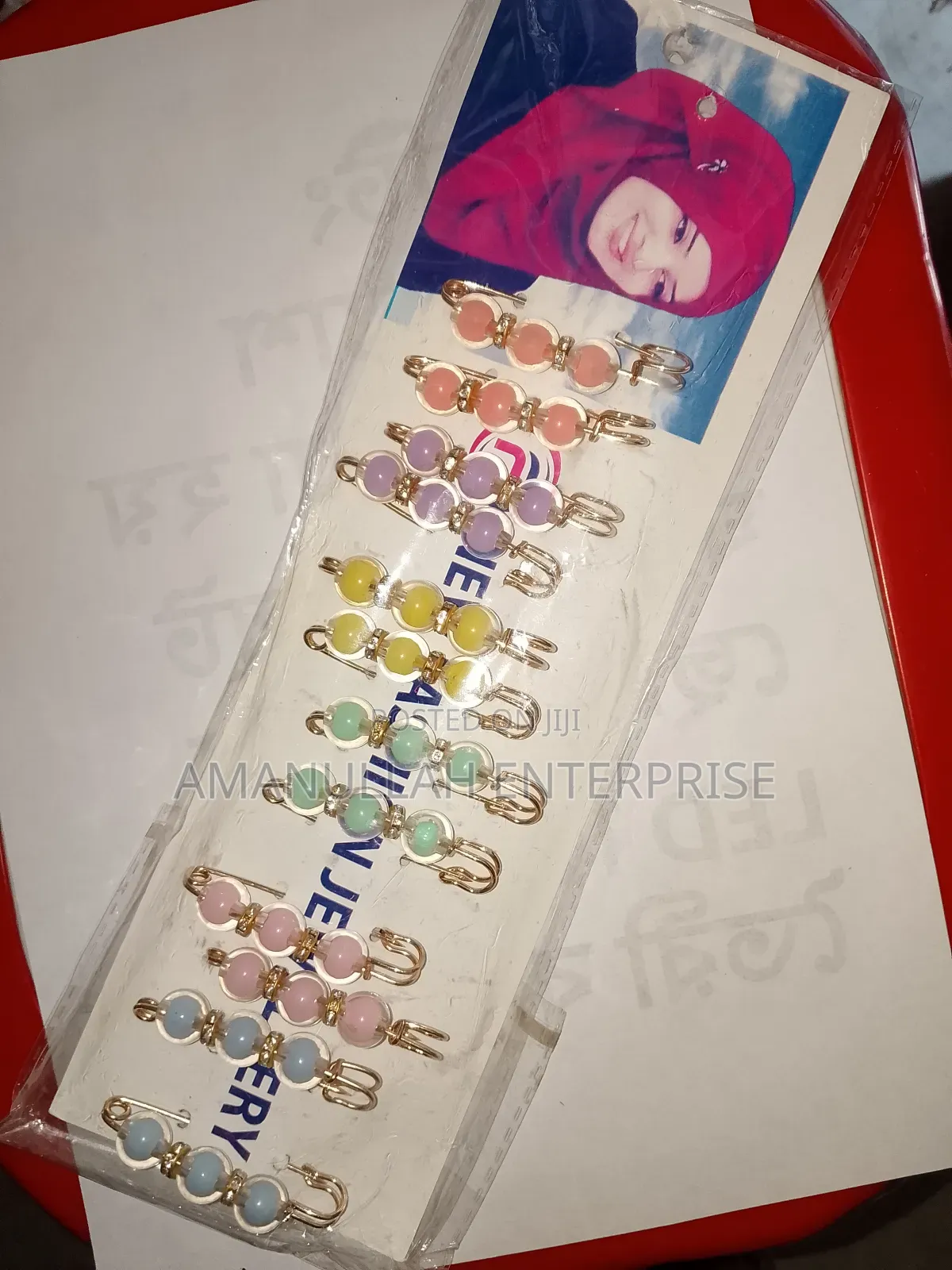 Buy Decorative Faux Pearl Safety Brooch Pins Set (04 Pcs)