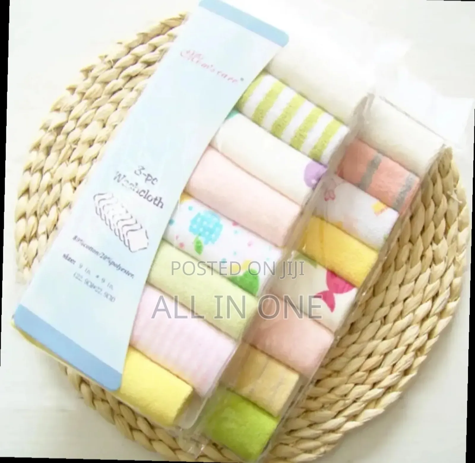 8 Pieces of Baby Bath Towel Soft Face Natural Cotton Feeding