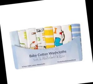 8 Pieces of Baby Bath Towel Soft Face Natural Cotton Feeding