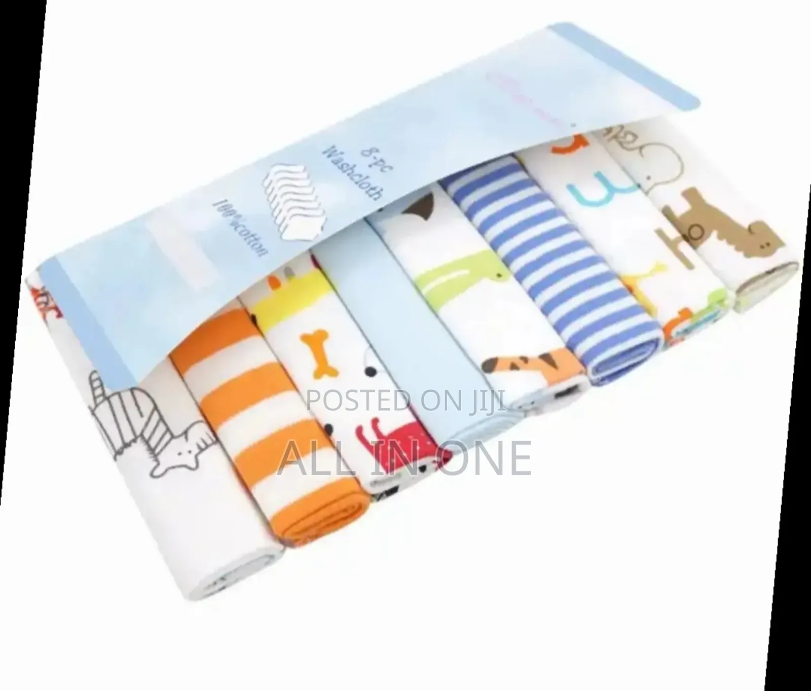 8 Pieces of Baby Bath Towel Soft Face Natural Cotton Feeding