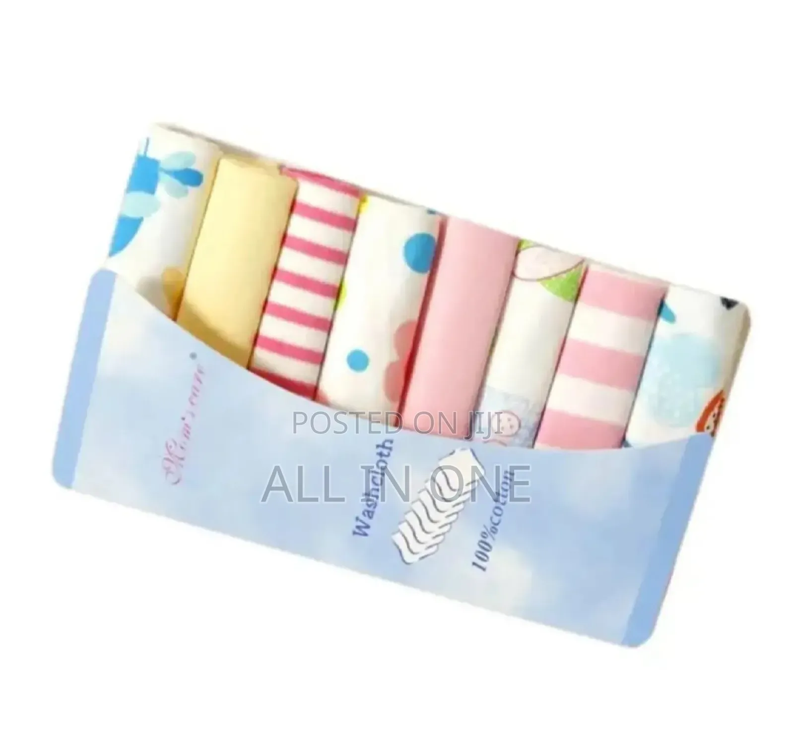 8 Pieces of Baby Bath Towel Soft Face Natural Cotton Feeding
