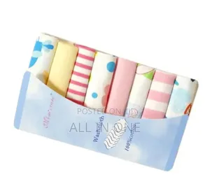 8 Pieces of Baby Bath Towel Soft Face Natural Cotton Feeding