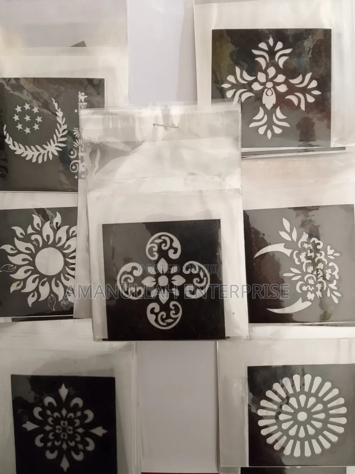 Mini Art Design Stencil Set for DIY Painting Mehndi (12 Pcs)