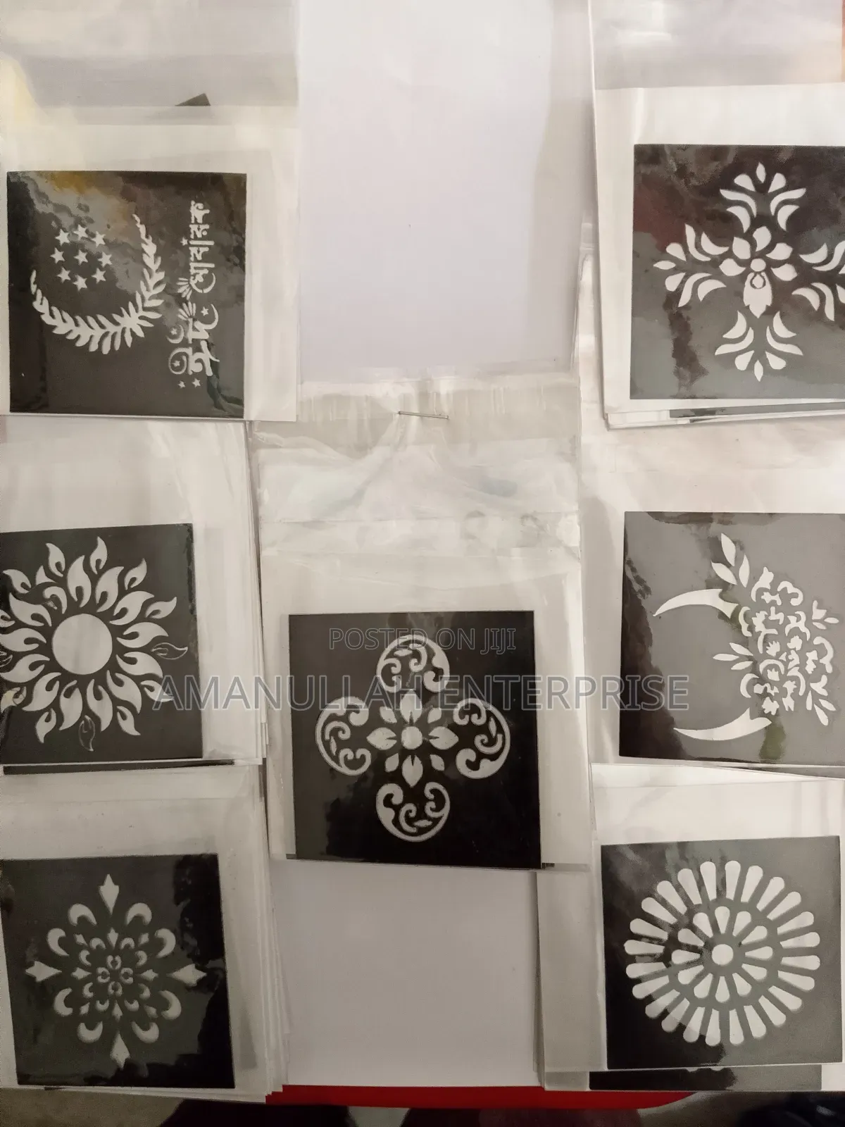 Mini Art Design Stencil Set for DIY Painting Mehndi (12 Pcs)