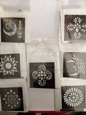 Mini Art Design Stencil Set for DIY Painting Mehndi (12 Pcs)