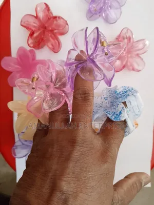 Plumeria Flower Hair Claw Clips | Tropical Summer Accessories (03 Pcs)
