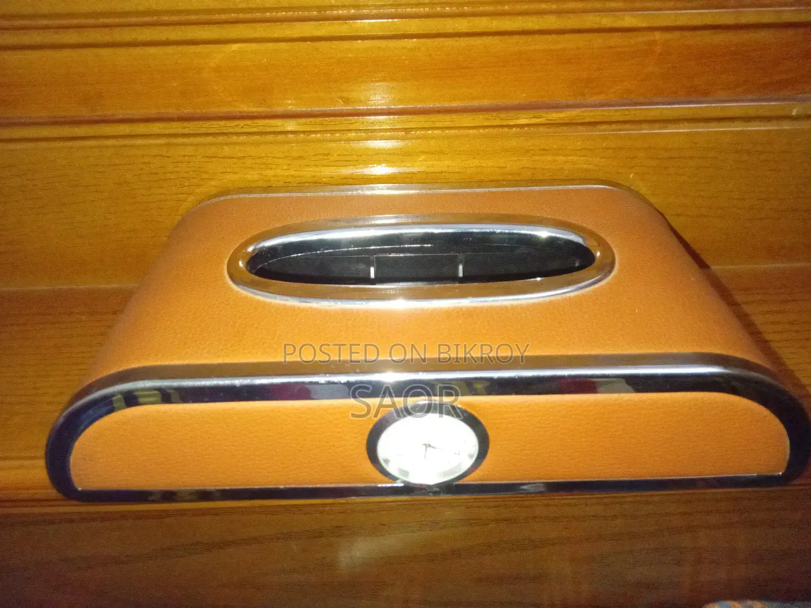 Tissue Box With Clock
