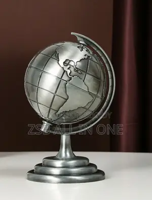 World Map 3d Rotating Globe Decoration Gift- Golden