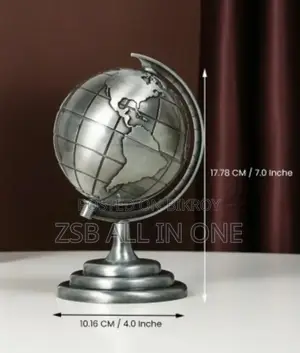 World Map 3d Rotating Globe Decoration Gift- Golden
