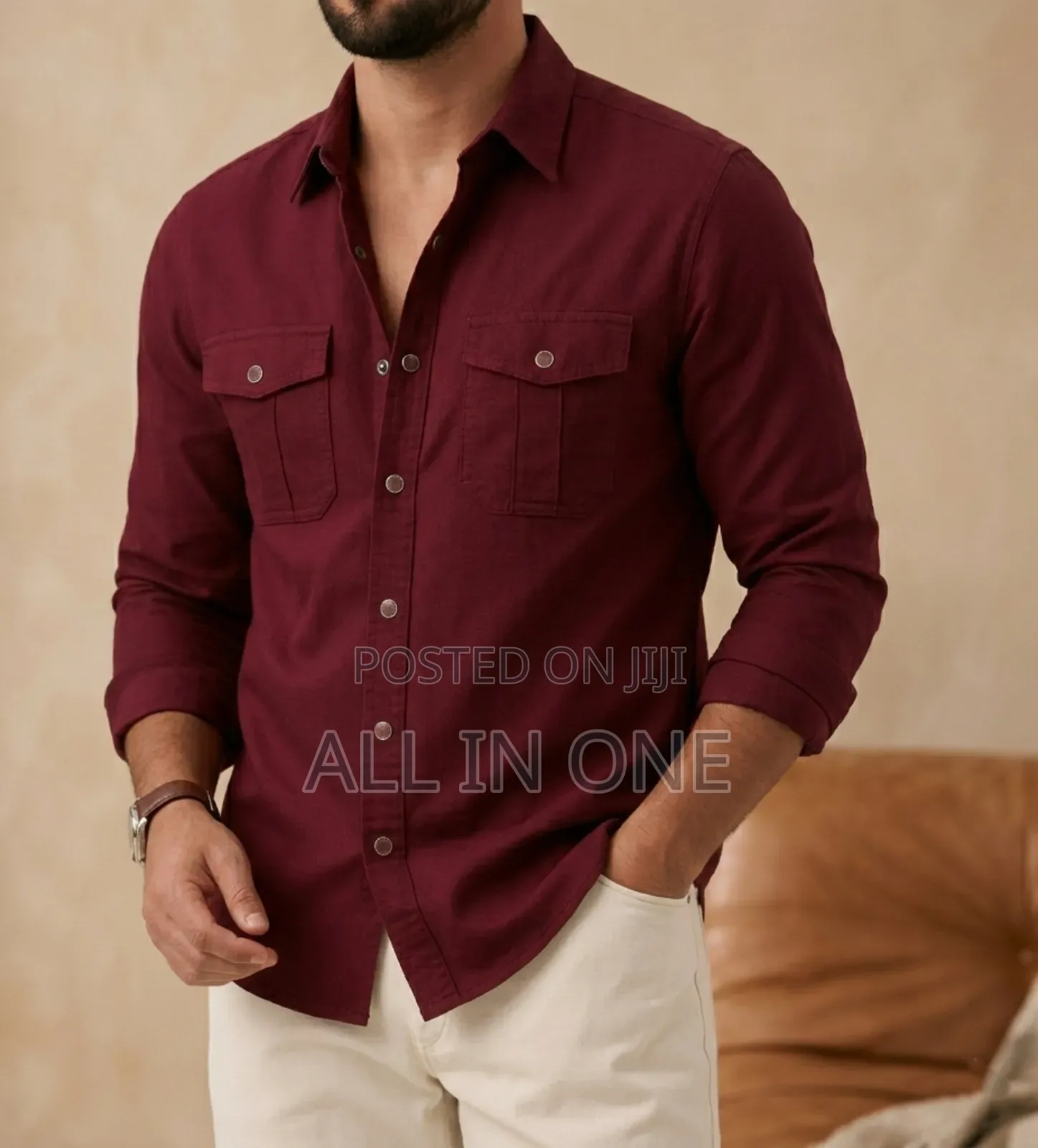 ফুল স্লিভ ডাবল পকেট শার্ট