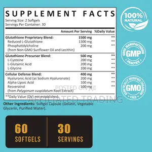Zeylamum Liposomal Glutathione 2400 Mg - 60 Softgels - Made in Usa