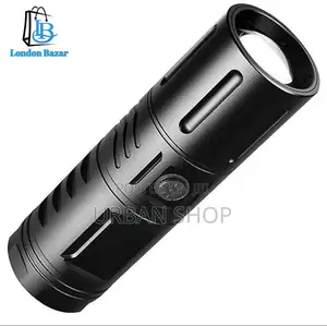 Rechargeable Waterproof Zoom LED Flashlight with Power Bank