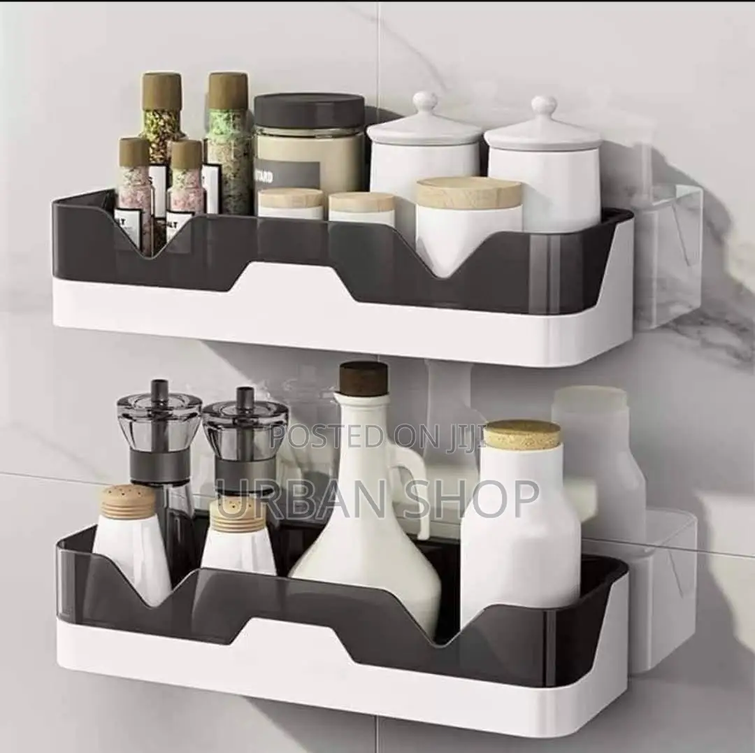 Wall Mounted Bathroom Organizer Shelf | Kitchen Bathroom Storage Rack