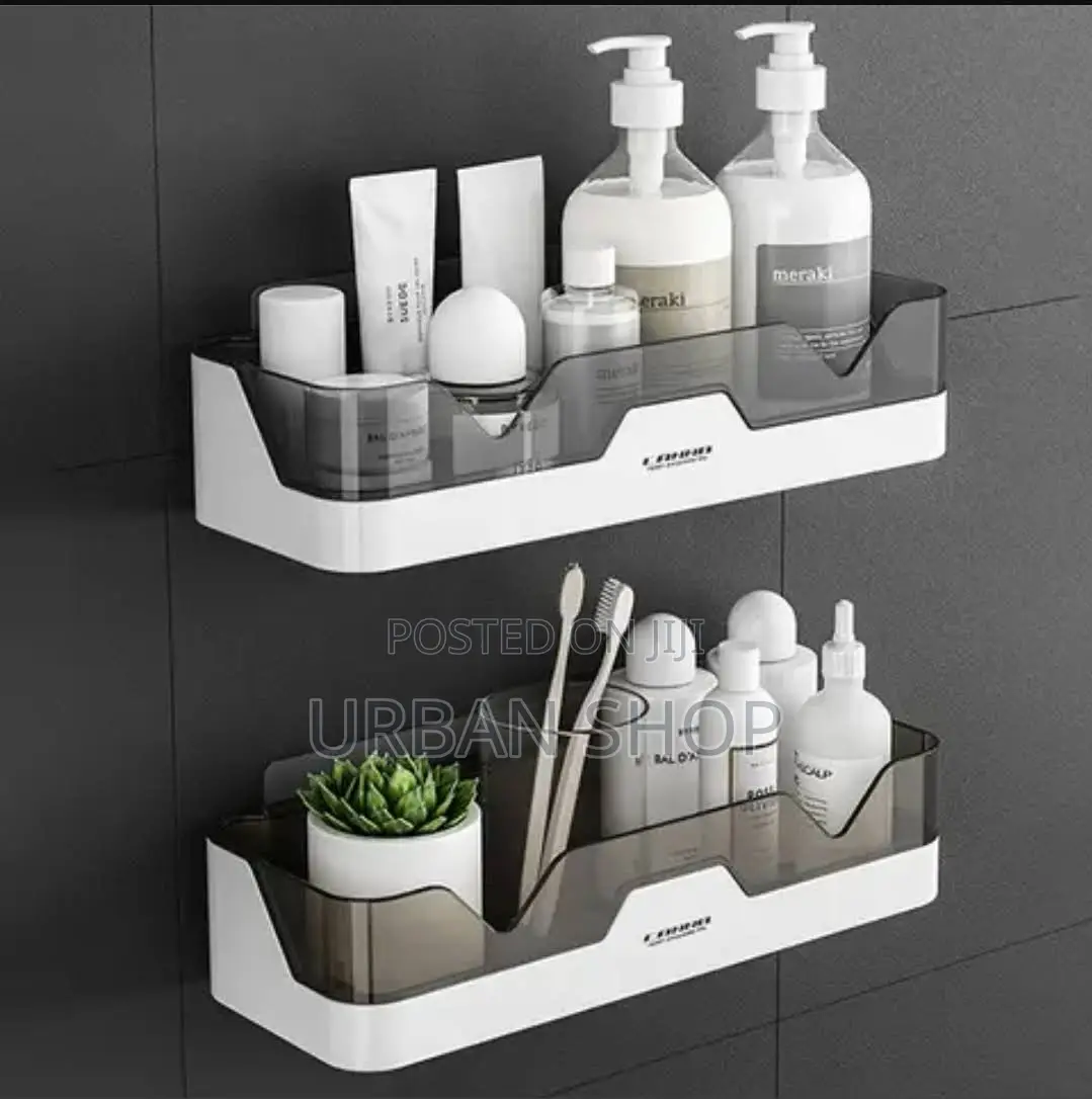 Wall Mounted Bathroom Organizer Shelf | Kitchen Bathroom Storage Rack