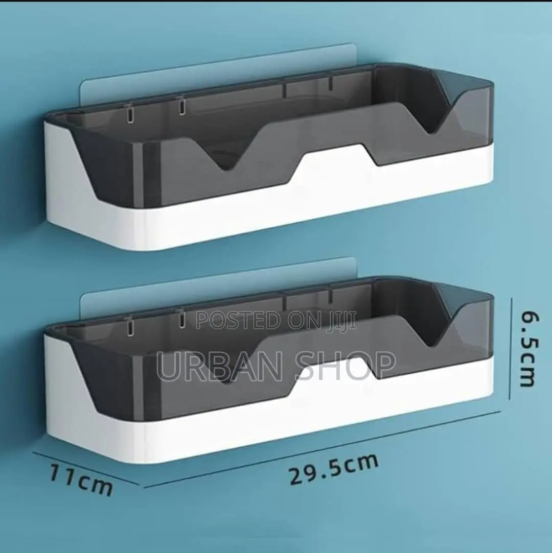 Wall Mounted Bathroom Organizer Shelf | Kitchen Bathroom Storage Rack