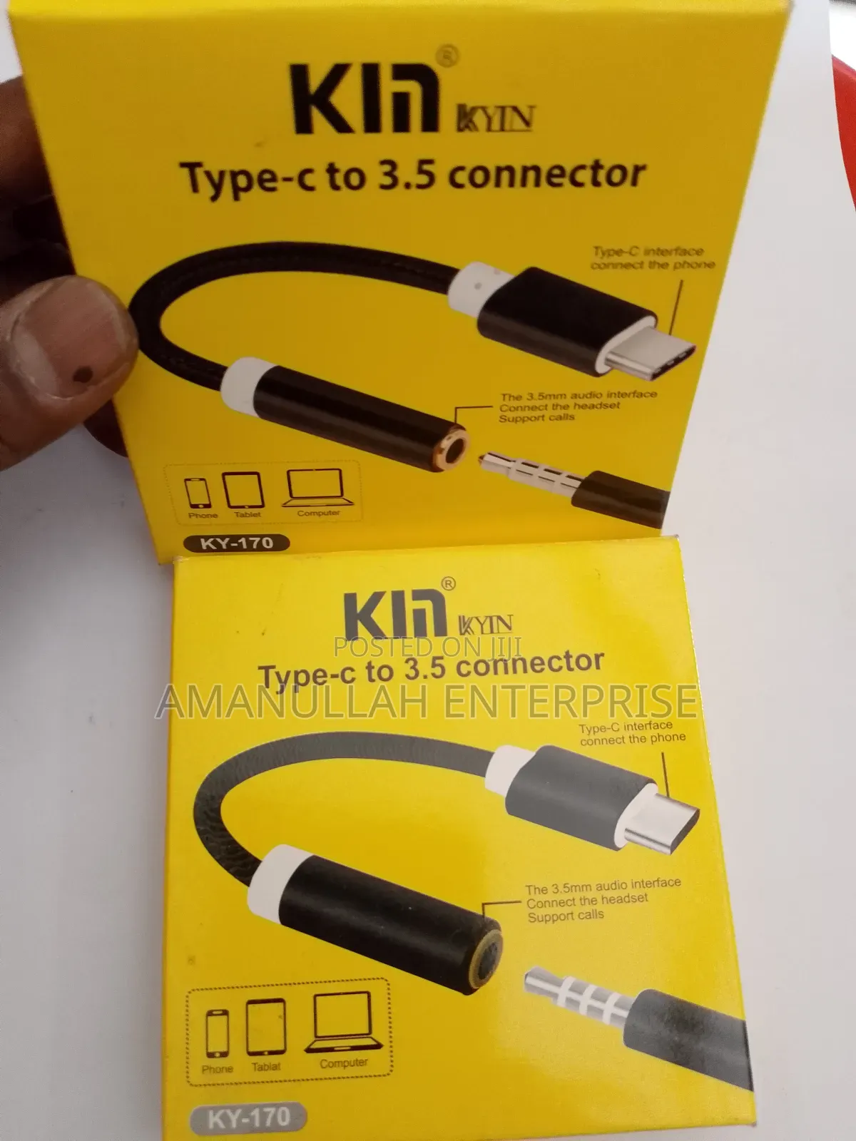 Kyin Ky-170 Type-C to 3.5mm Adapter | Braided Audio Dongle.