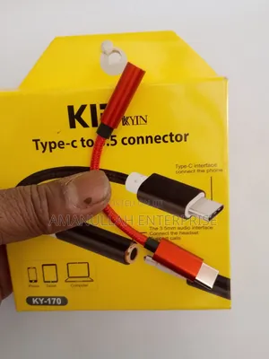 Kyin Ky-170 Type-C to 3.5mm Adapter | Braided Audio Dongle.