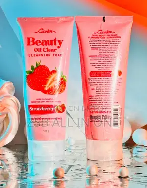 Cavier Beauty Oil Clear Cleansing Foam in Strawberry Scent.