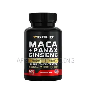 X Gold Health Maca + Korean Panax Ginseng– ১২০ ক্যাপসুল - মেড ইন ইউএসএ