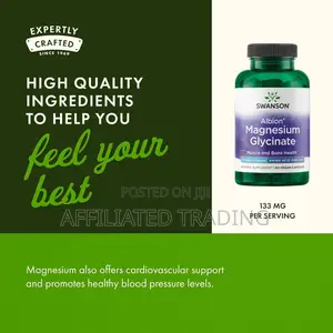 Swanson Albion Chelated Magnesium Glycinate- 90 Capsules - Made in Usa