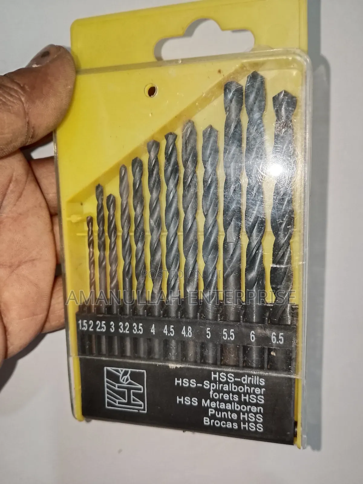 HSS Drill Bit Set 1.5mm–6.5mm | High Speed Steel Twist Drill Bits Kit