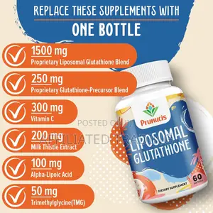 Prunucis Liposomal Glutathione 2400 Mg - 60 Softgels - Made in USA