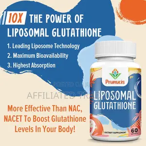 Prunucis Liposomal Glutathione 2400 Mg - 60 Softgels - Made in USA