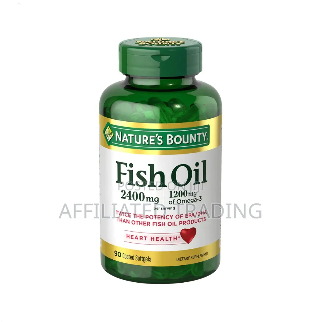 Nature’S Bounty Fish Oil 2400 Mg 90 Coated Softgels - Made in Usa