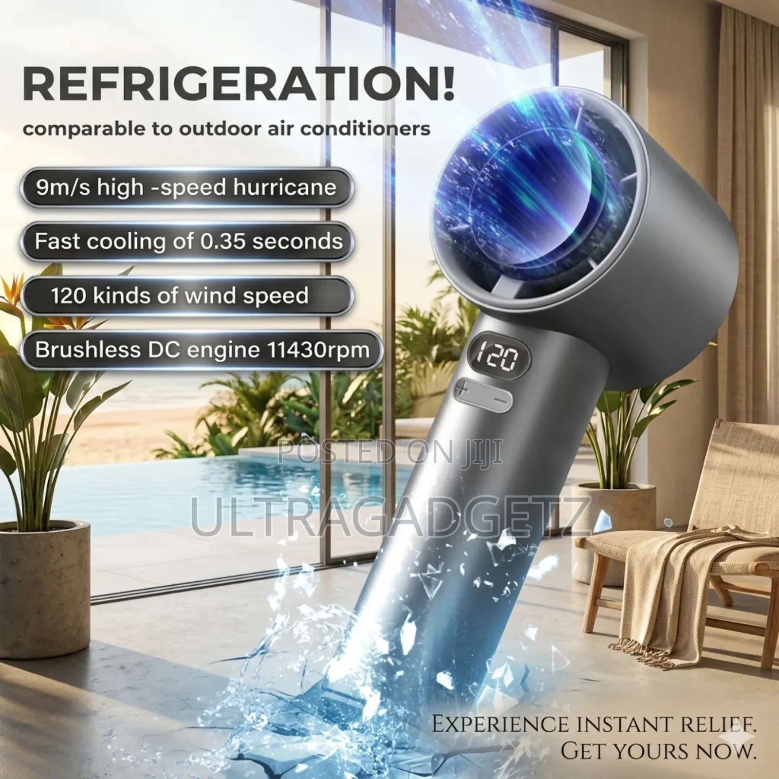 M11 Handheld Fan Portable Bladeless Mini Fan Rechargeable