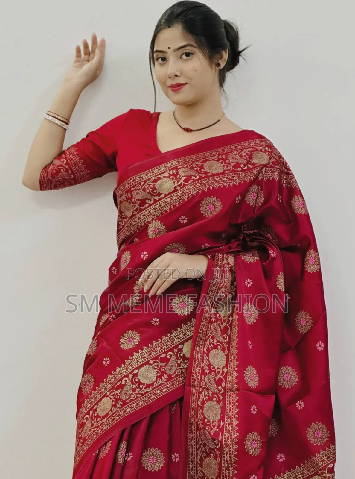 Japani Silk Skin Print Sharee With Blouse Piece