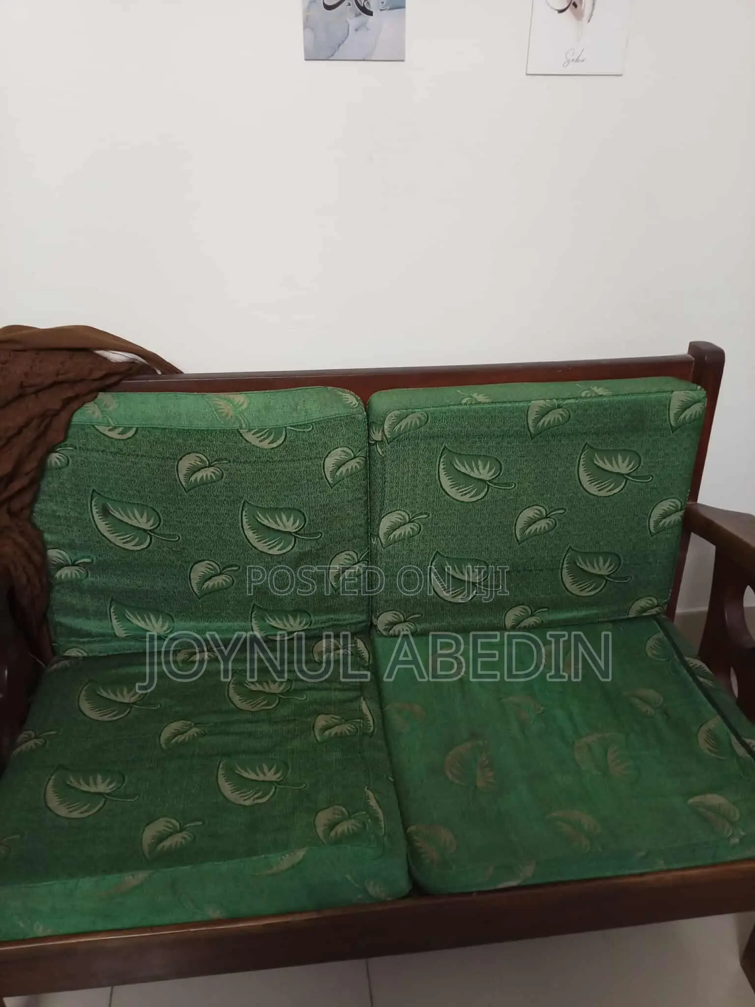 Mahogany Wood 3/2 Seater Sofa