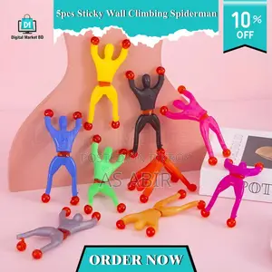 5pcs Sticky Wall Climbing Spiderman