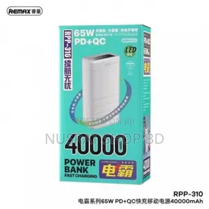 (G)Remax RPP-310 Dinba Series 65w Pd+Qc Fast Charging Power Bank