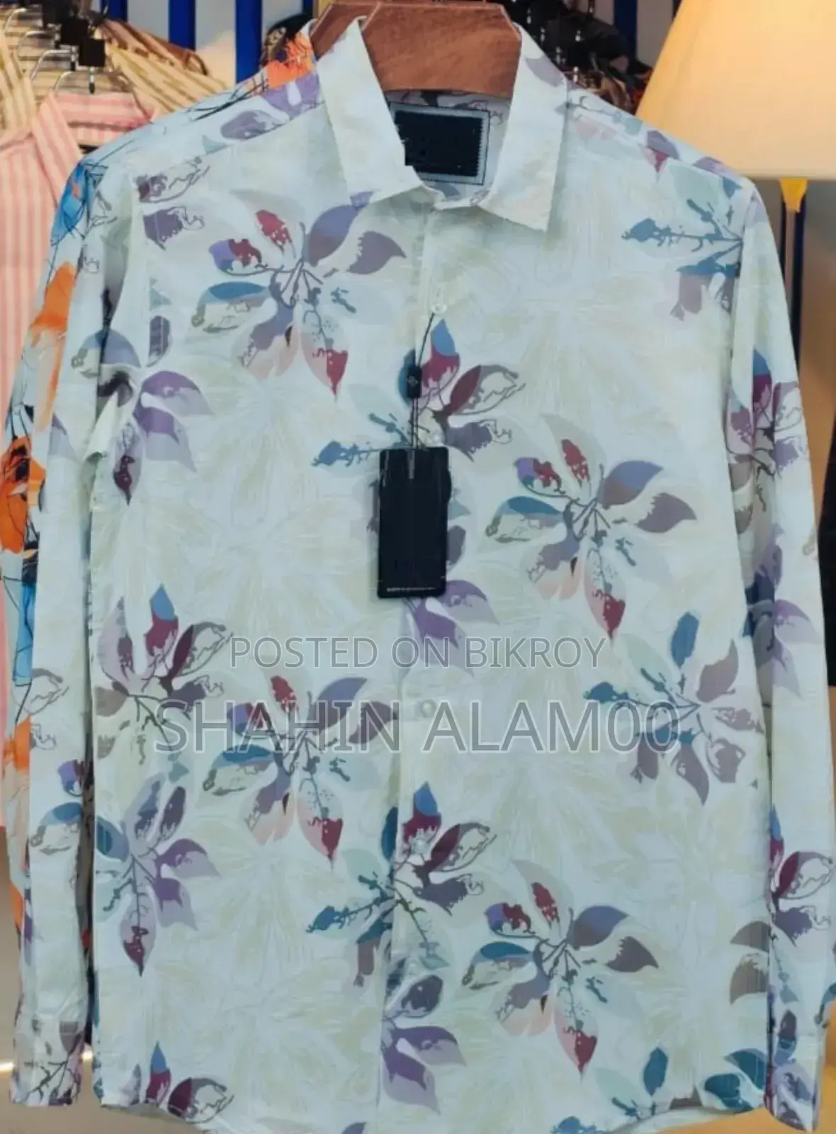 চায়না ফ্লোরাল প্রিন্ট ফুল স্লিভ শার্ট