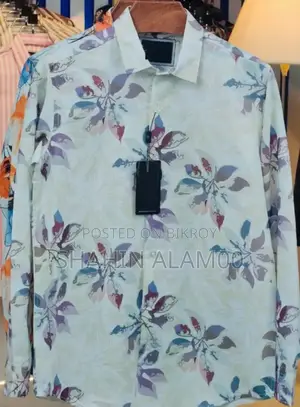 চায়না ফ্লোরাল প্রিন্ট ফুল স্লিভ শার্ট