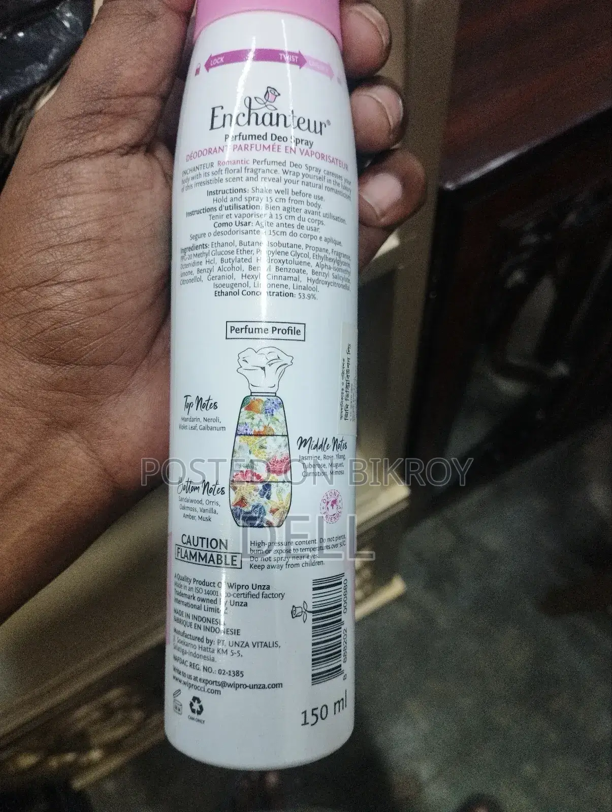 Chanteur Romantic Perfumed Deo Spray