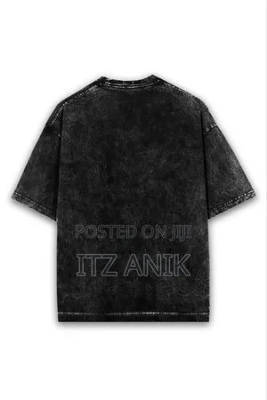 Premium Quality Black Acid Wash T-Shirt Drop Shoulder 10 Pieces