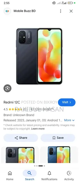 Xiaomi Redmi 12C 64 GB Black